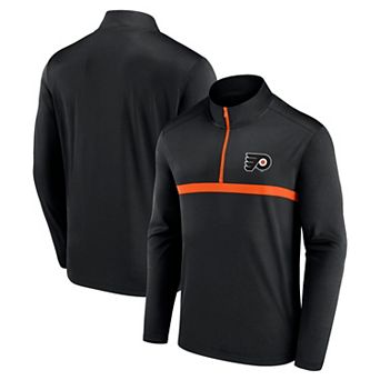 Men's Heather Charcoal Philadelphia Flyers Head-to-Head Quarter-Zip Top