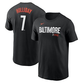 Men's Nike Jackson Holliday Black Baltimore Orioles 2024 City Connect Fuse Name & Number T-Shirt