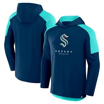 Men's Fanatics Deep Sea Blue Seattle Kraken Meta Game Transitional Pullover Hoodie