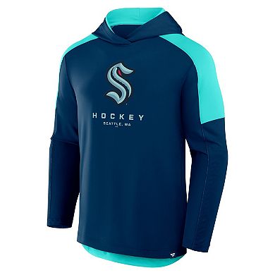 Men's Fanatics Deep Sea Blue Seattle Kraken Meta Game Transitional Pullover Hoodie