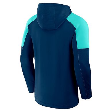 Men's Fanatics Deep Sea Blue Seattle Kraken Meta Game Transitional Pullover Hoodie