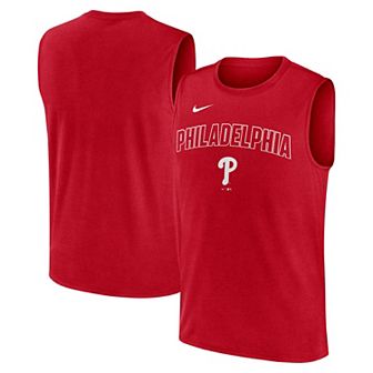 Men's Nike Red Philadelphia Phillies Knockout Performance Muscle Tank Top