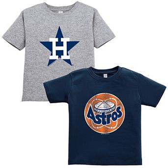 Toddler Soft as a Grape Navy/Gray Houston Astros Cooperstown Collection Two-Pack T-Shirt Set