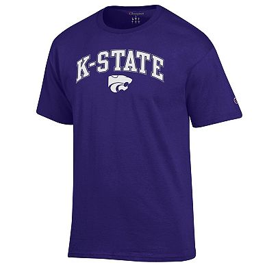 Men's Champion Purple Kansas State Wildcats Arch Over Logo T-Shirt