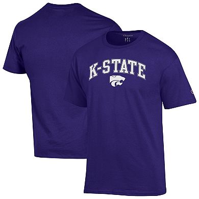 Men's Champion Purple Kansas State Wildcats Arch Over Logo T-Shirt