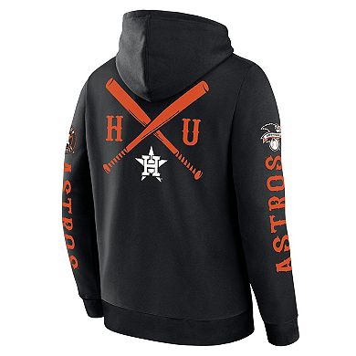 Men's Fanatics Black Houston Astros Big City Legacy Fleece Pullover Hoodie
