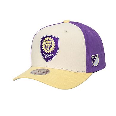 Men's Mitchell & Ness Cream Orlando City SC Brushed Off Pro Crown Snapback Hat