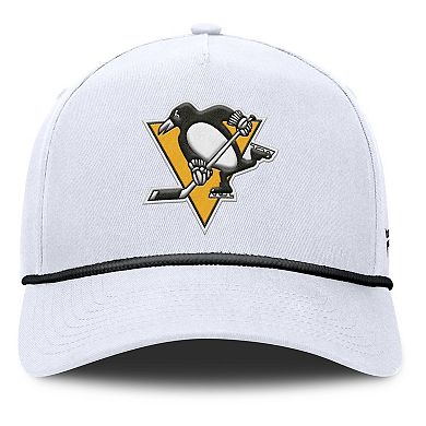 Men's Fanatics White Pittsburgh Penguins Rope A-Frame Adjustable Hat