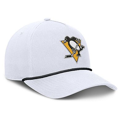 Men's Fanatics White Pittsburgh Penguins Rope A-Frame Adjustable Hat