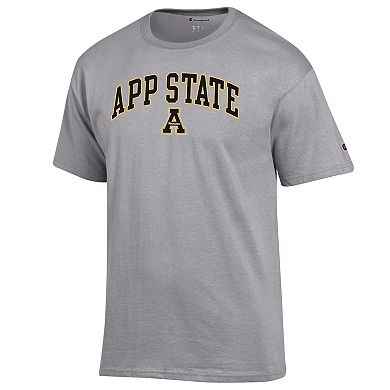 Men's Champion Heather Gray Appalachian State Mountaineers Arch Over Logo T-Shirt