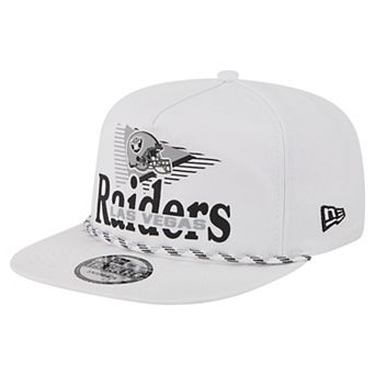 Men's New Era White Las Vegas Raiders Collide Golfer Snapback Hat