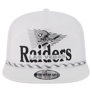 Men's New Era White Las Vegas Raiders Collide Golfer Snapback Hat