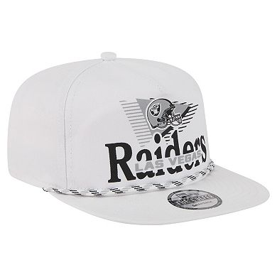 Men's New Era White Las Vegas Raiders Collide Golfer Snapback Hat