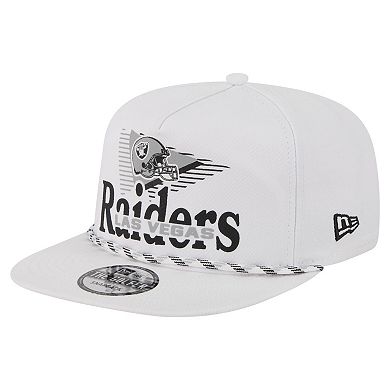 Men's New Era White Las Vegas Raiders Collide Golfer Snapback Hat