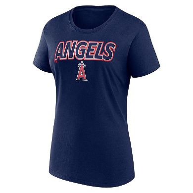 Women's Fanatics Navy Los Angeles Angels Risk T-Shirt