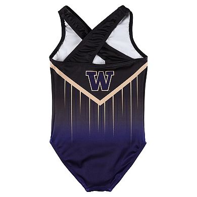Youth Black Washington Huskies Elite Replica Leotard