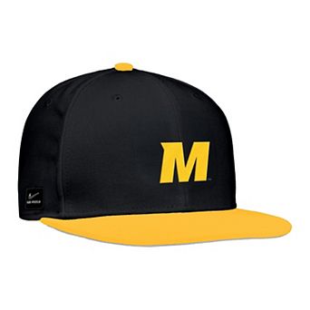 Men's Nike Black Missouri Tigers On-Field Baseball Performance Fitted Hat