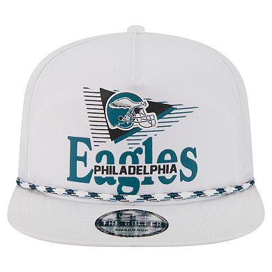 Men's New Era White Philadelphia Eagles Collide Golfer Snapback Hat
