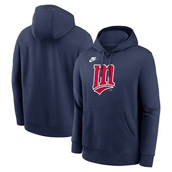 Men's Nike Navy Minnesota Twins Cooperstown Collection Logo Club Pullover Hoodie