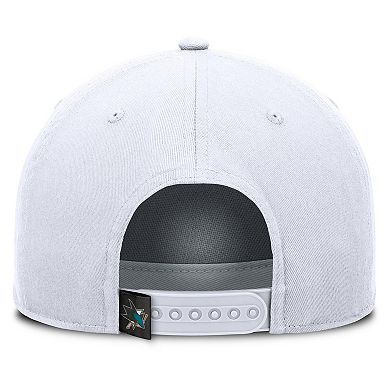 Men's Fanatics White San Jose Sharks Rope A-Frame Adjustable Hat