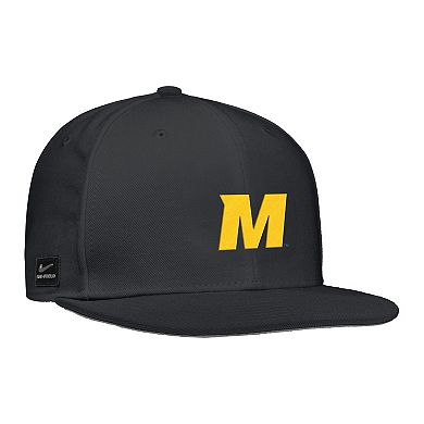 Men's Nike Black Missouri Tigers On-Field Baseball Performance Fitted Hat