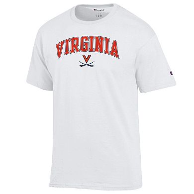 Men's Champion White Virginia Cavaliers Arched Logo T-Shirt