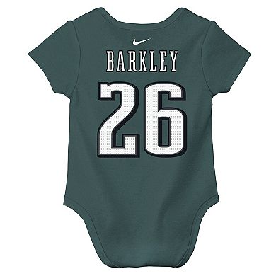 Infant Nike Saquon Barkley Midnight Green Philadelphia Eagles Player Name & Number Bodysuit