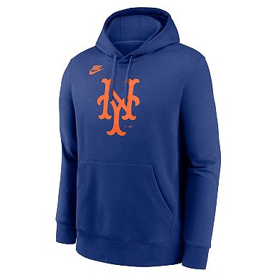 Men's Nike Royal New York Mets Cooperstown Collection Logo Club Pullover Hoodie