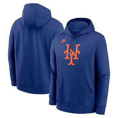 Men's Nike Royal New York Mets Cooperstown Collection Logo Club Pullover Hoodie