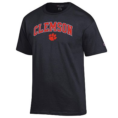 Men's Champion Black Clemson Tigers Arched Logo T-Shirt