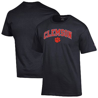 Men's Champion Black Clemson Tigers Arched Logo T-Shirt