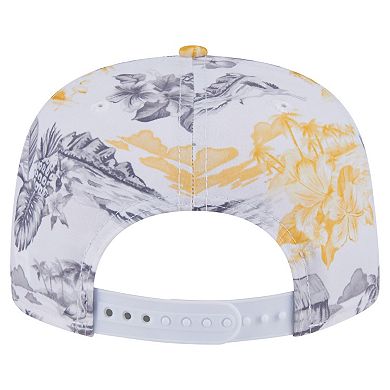 Men's New Era White Pittsburgh Pirates Printed Island Golfer Snapback Hat