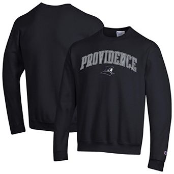 Men's Champion Black Providence Friars Arch Over Logo Pullover Sweatshirt
