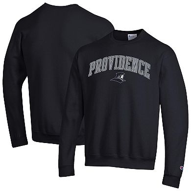 Men's Champion Black Providence Friars Arch Over Logo Pullover Sweatshirt