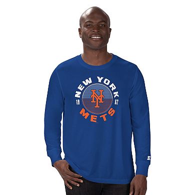 Men's Starter Royal New York Mets Halftime Long Sleeve T-Shirt