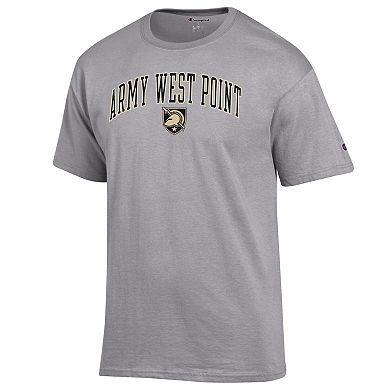 Men's Champion Heather Gray Army Black Knights Arch Over Logo T-Shirt