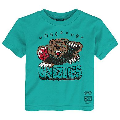 Toddler Mitchell & Ness Turquoise Vancouver Grizzlies Hardwood Classics Favorite Team T-Shirt
