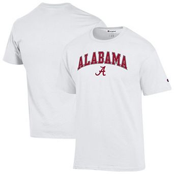 Men's Champion White Alabama Crimson Tide Arched Logo T-Shirt