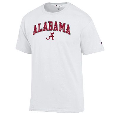 Men's Champion White Alabama Crimson Tide Arched Logo T-Shirt