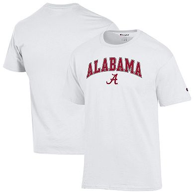 Men's Champion White Alabama Crimson Tide Arched Logo T-Shirt