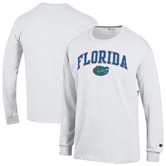 Men's Champion White Florida Gators Arch Over Logo Long Sleeve T-Shirt