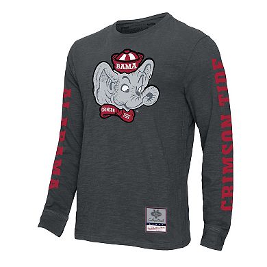 Men's Mitchell & Ness Charcoal Alabama Crimson Tide Team Pride Long Sleeve T-Shirt