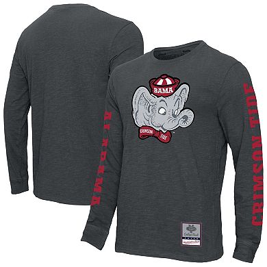 Men's Mitchell & Ness Charcoal Alabama Crimson Tide Team Pride Long Sleeve T-Shirt