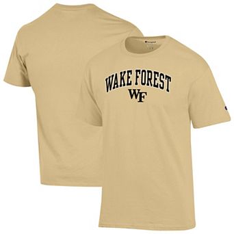 Men's Champion Gold Wake Forest Demon Deacons Arch Over Logo T-Shirt