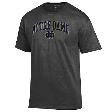 Men's Champion Heather Charcoal Notre Dame Fighting Irish Arched Logo T-Shirt