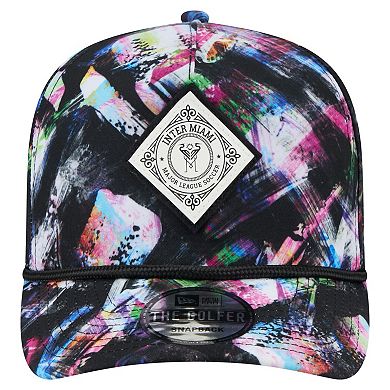Men's New Era Black Inter Miami CF Golfer Adjustable Hat