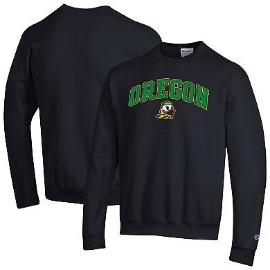 Men's Champion Black Oregon Ducks Arch Over Logo Pullover Sweatshirt
