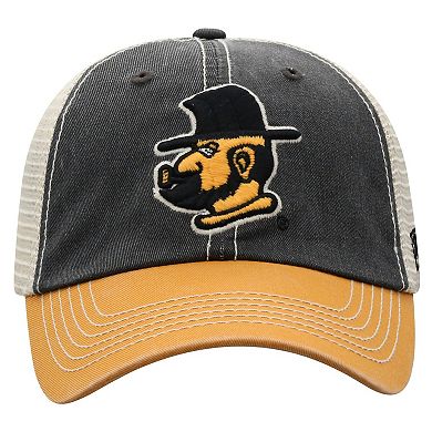 Men's Top of the World Black Appalachian State Mountaineers Off Road Adjustable Trucker Hat