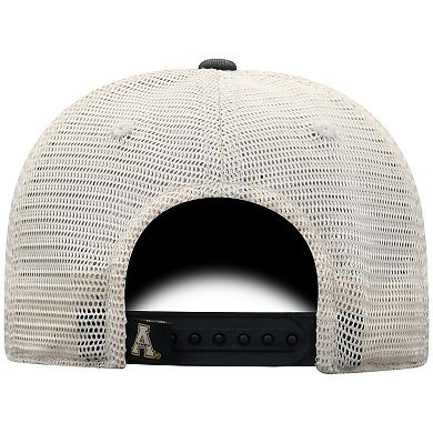 Men's Top of the World Black Appalachian State Mountaineers Off Road Adjustable Trucker Hat