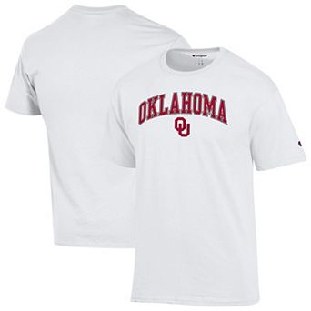 Men's Champion White Oklahoma Sooners Arch Over Logo T-Shirt